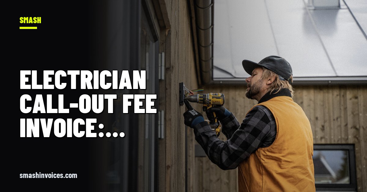 Electrician Call-out Fee Invoice: Standard, Emergency and After-hours Rates — SMASH Invoices