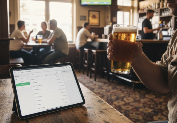 Cluttered workspace representing the stress of traditional invoicing workflows